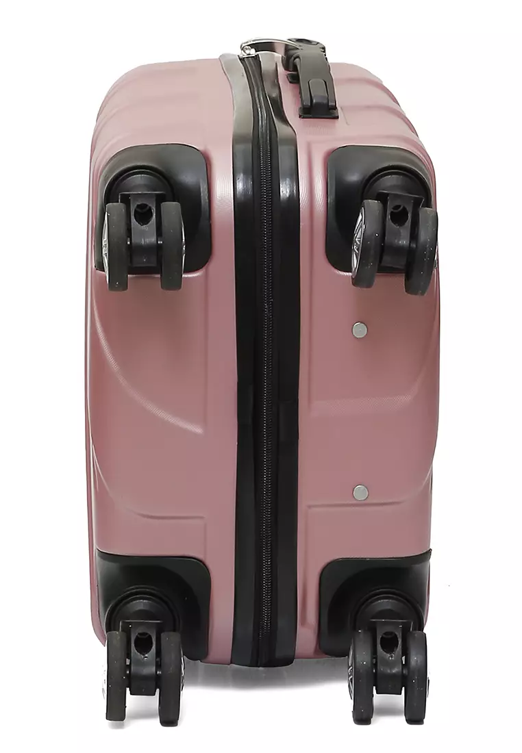 Carlton Koper Hardcase Unisex Size 20Inch Suitcase Combination Lock Large Compartment Material ABS+PVC Coated ORIGINAL - Pink