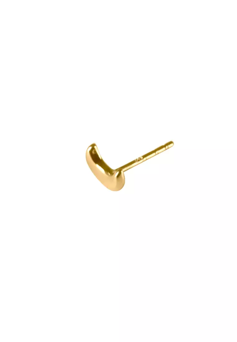 Moon Studs Earrings 14k Gold