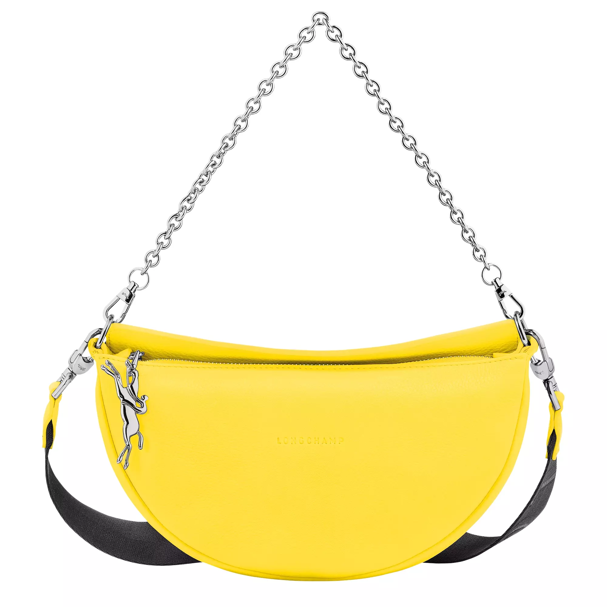 Jual Longchamp Smile Crossbody Bag S in Leather Yellow Original