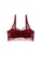 ZITIQUE red Women's Latest 3/4 Cup Push Up Lingerie Set (Bra And Underwear) with Floral Lace Pattern  - Wine Red 60A48US5D7ACD0GS_2