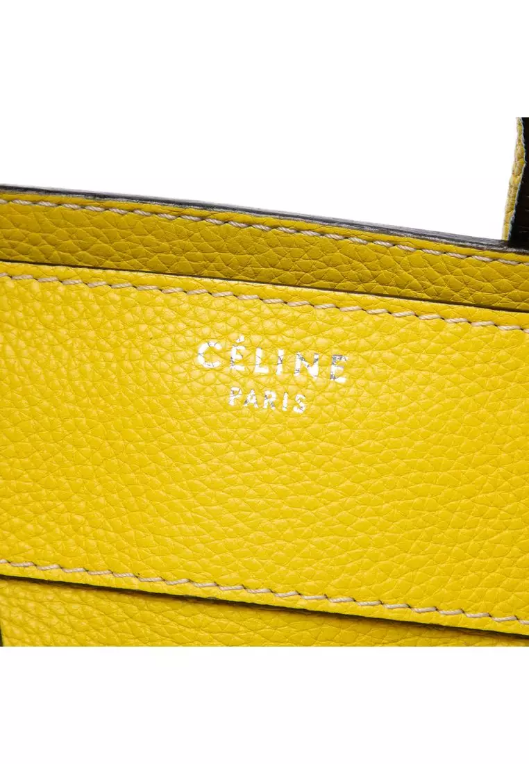 Pre-Loved Celine Mini Drummed Calfskin Luggage Tote