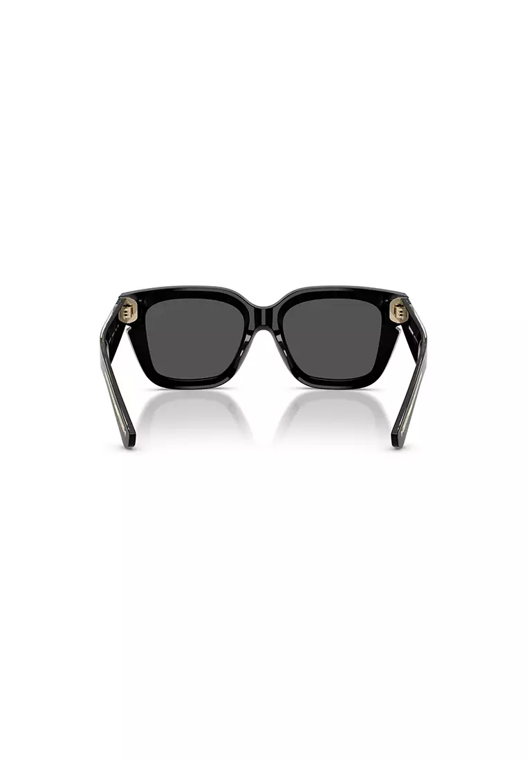 Women's Square Frame Black Acetate Sunglasses - BE4453