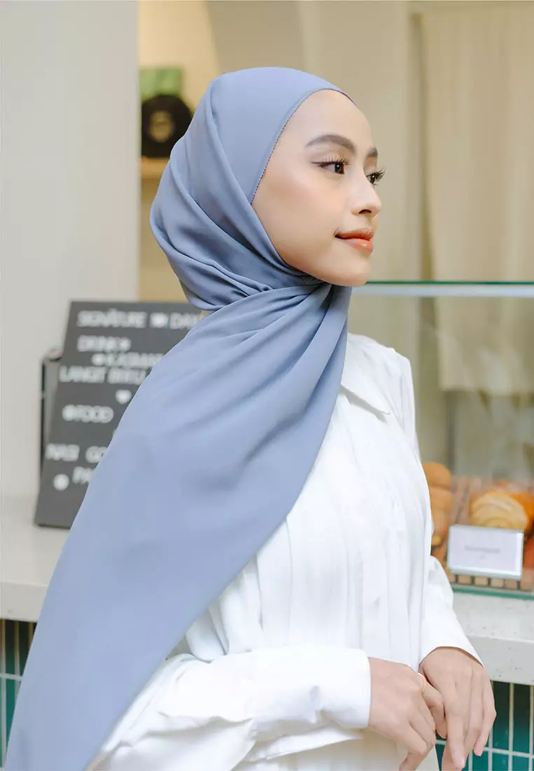 Bawal Eyelash Shawl Blue Pastel