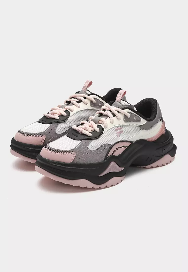 Pink fila platform clearance sneakers