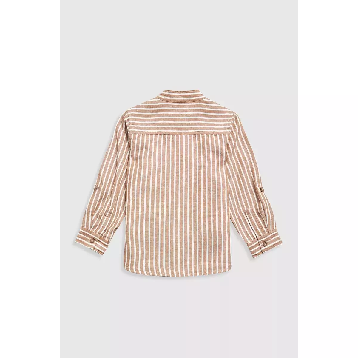 Mothercare Striped Linen Shirt - Kemeja Anak Laki-laki (Cokelat)