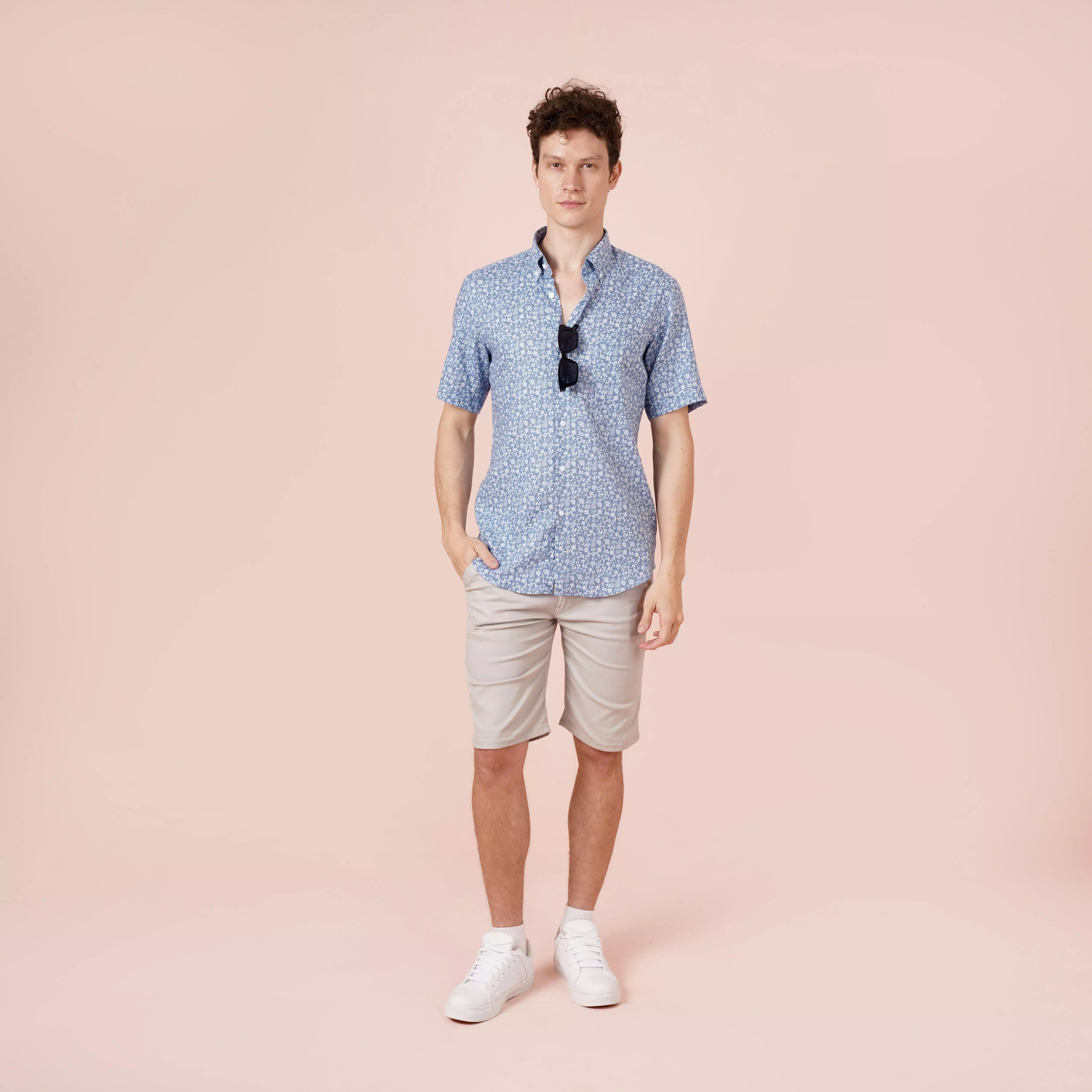 Ethan White - Short Sleeve Linen Bruflo 13DB