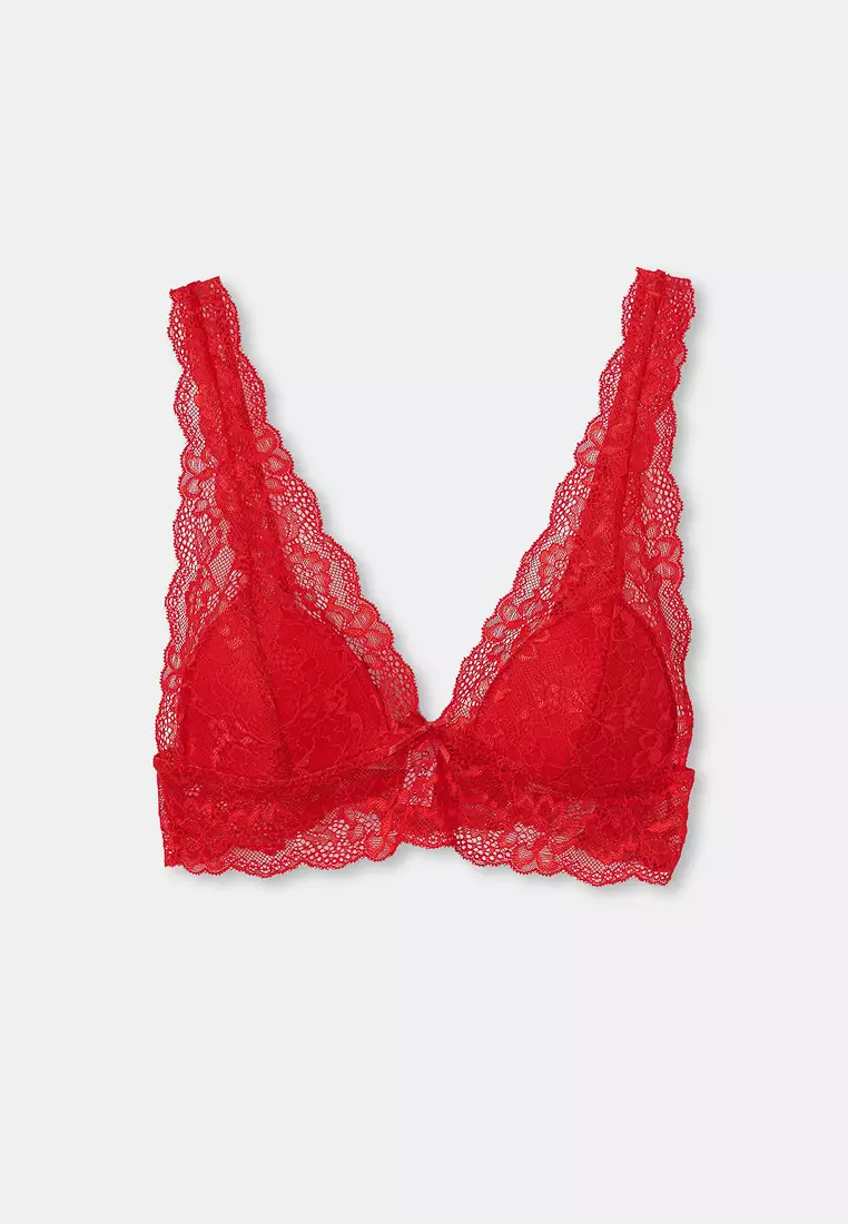 Buy DAGİ Underwire Lace Contouring Red Bra Online