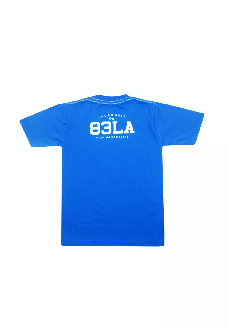 WakaKids Pakaian Bayi Anak Laki Laki Baju Atasan Oblong Lengan Pendek Motif Los Angels City Setelan Celana Jeans Usia 1 Tahun Hingga 4 Tahun 2658