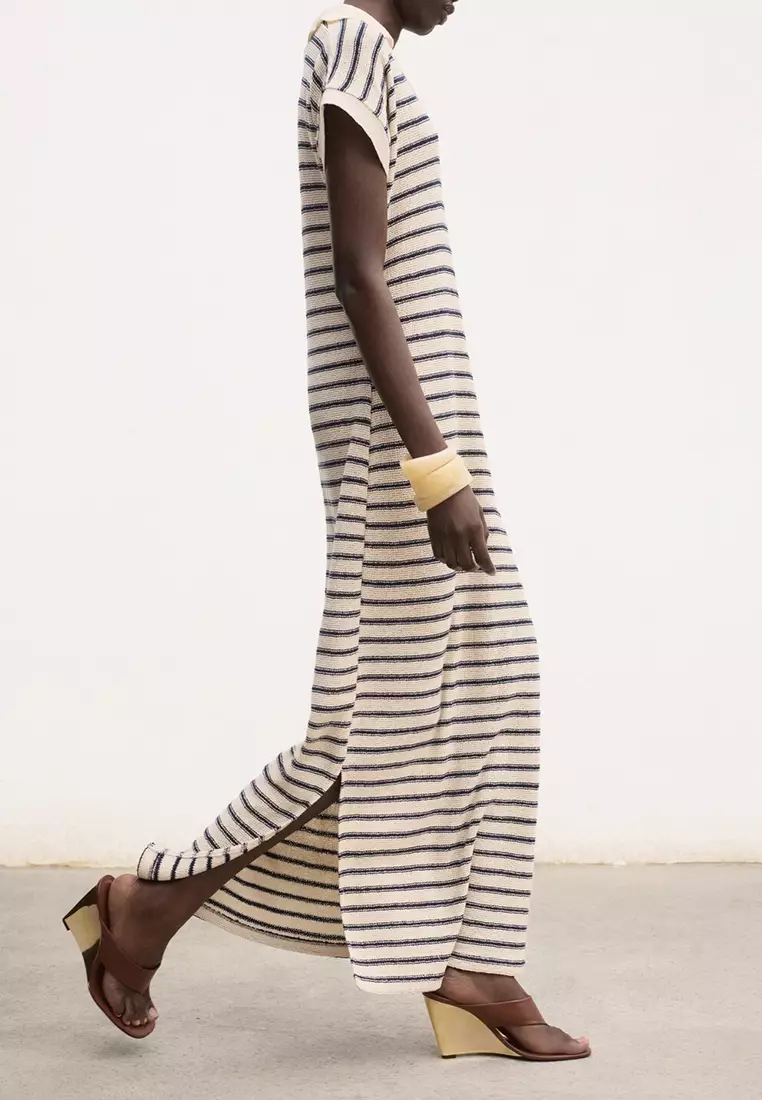Long Striped Knitted Dress