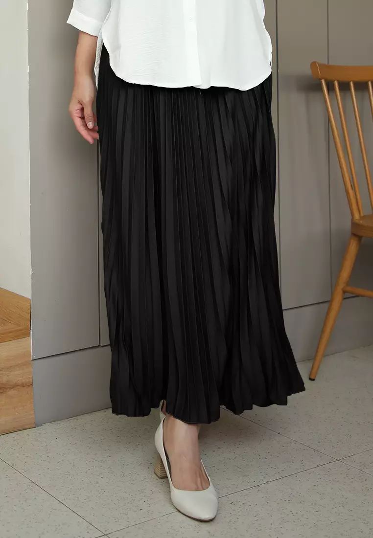 Cotton Bee - Rok Plisket Niana Aline Basic - Late Night