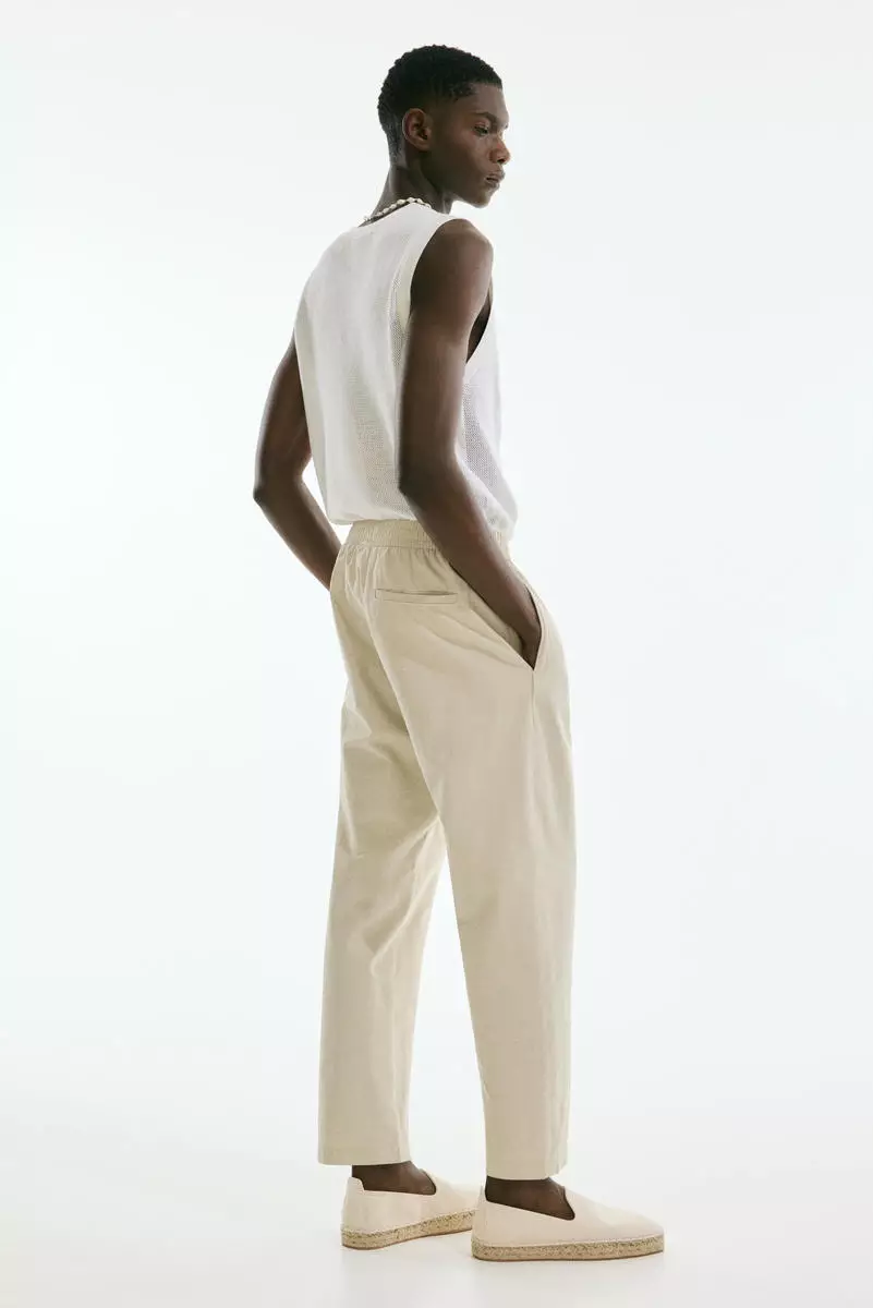 Relaxed Fit cotton-blend twill trousers