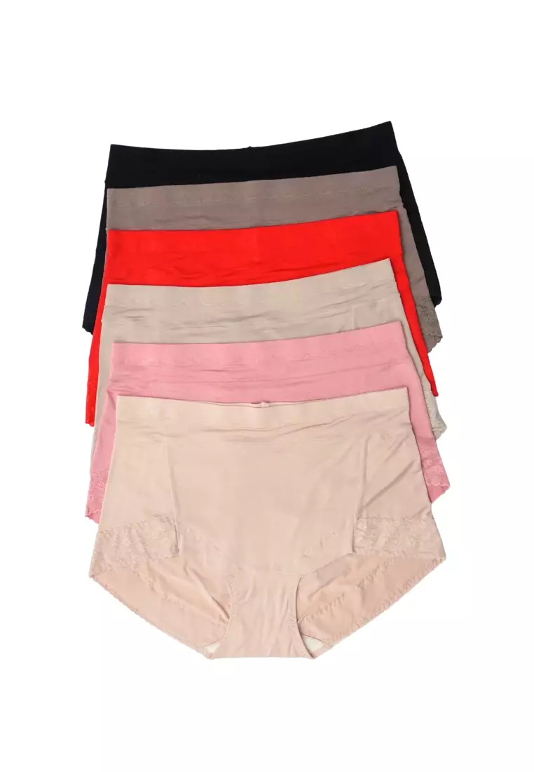6 Pack Briella High Waisted Panties Bundle A