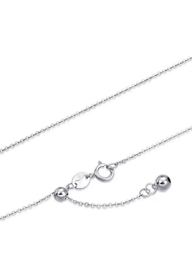 18K White Gold Anchor Chain Necklace for Women 94221N