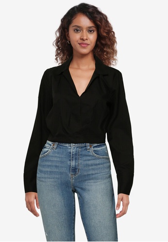 Abercrombie u0026 Fitch Wrap Poplin Fashion Shirt | ZALORA Philippines