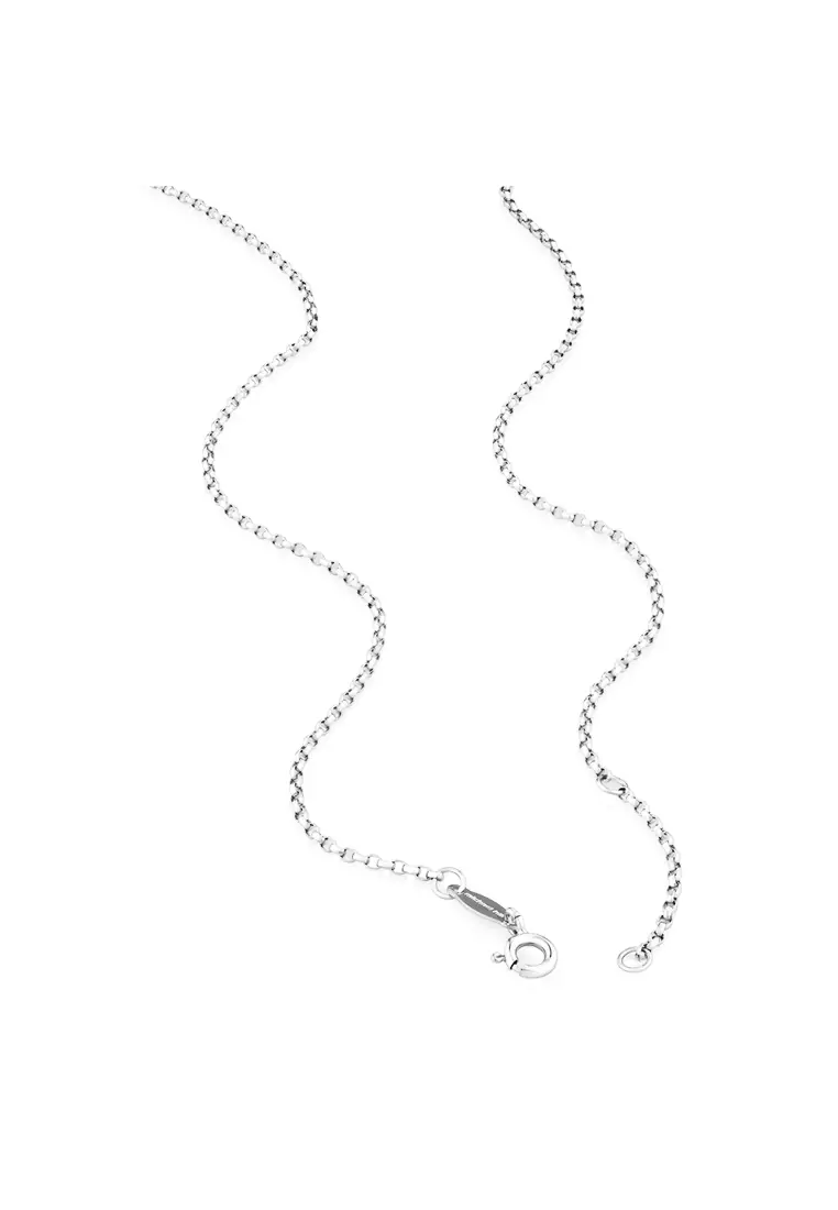 White gold discount belcher necklace