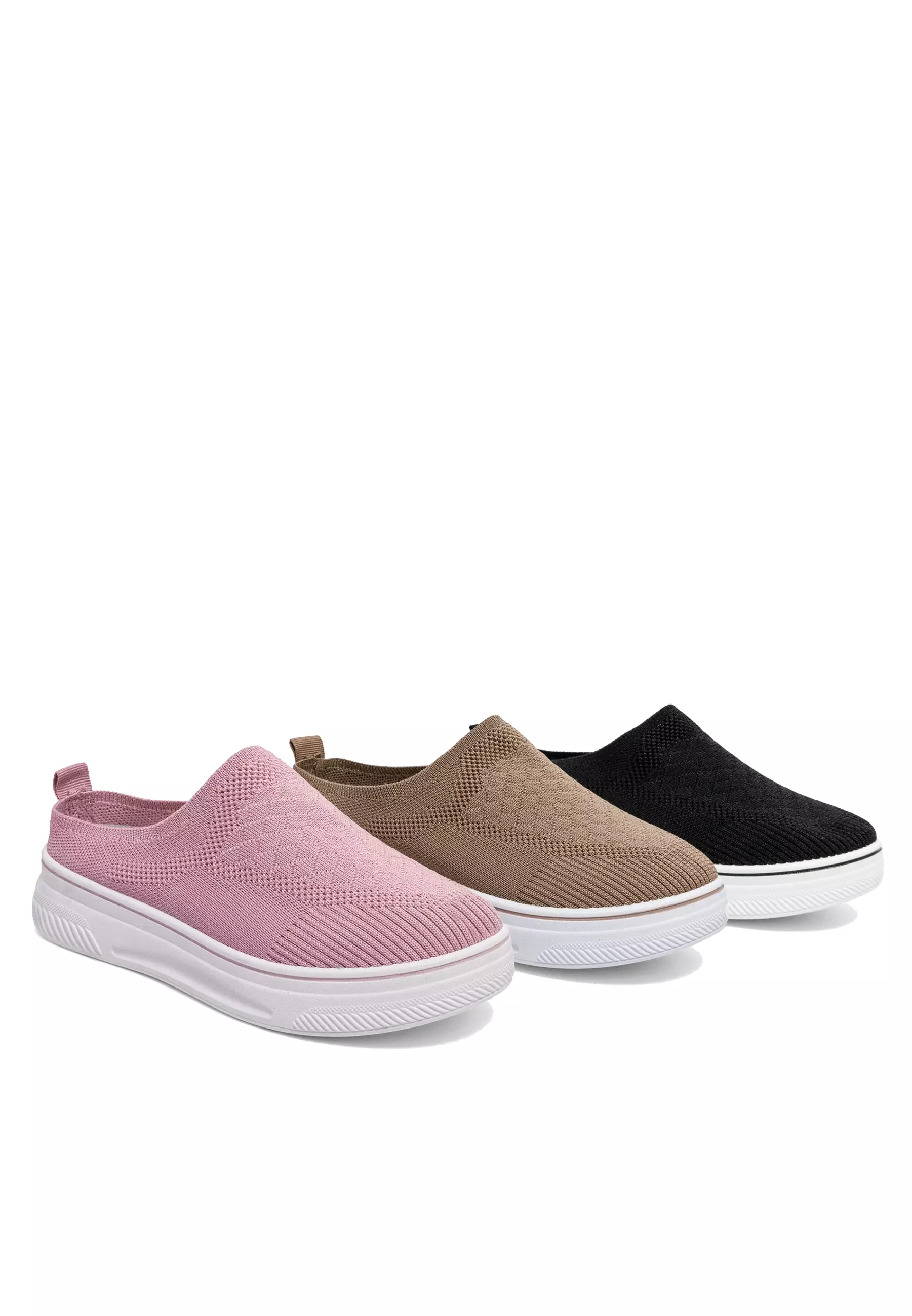 Dr. Kevin Sepatu Sandal Wanita Mules Sneakers Slip On Flyknit 579-004