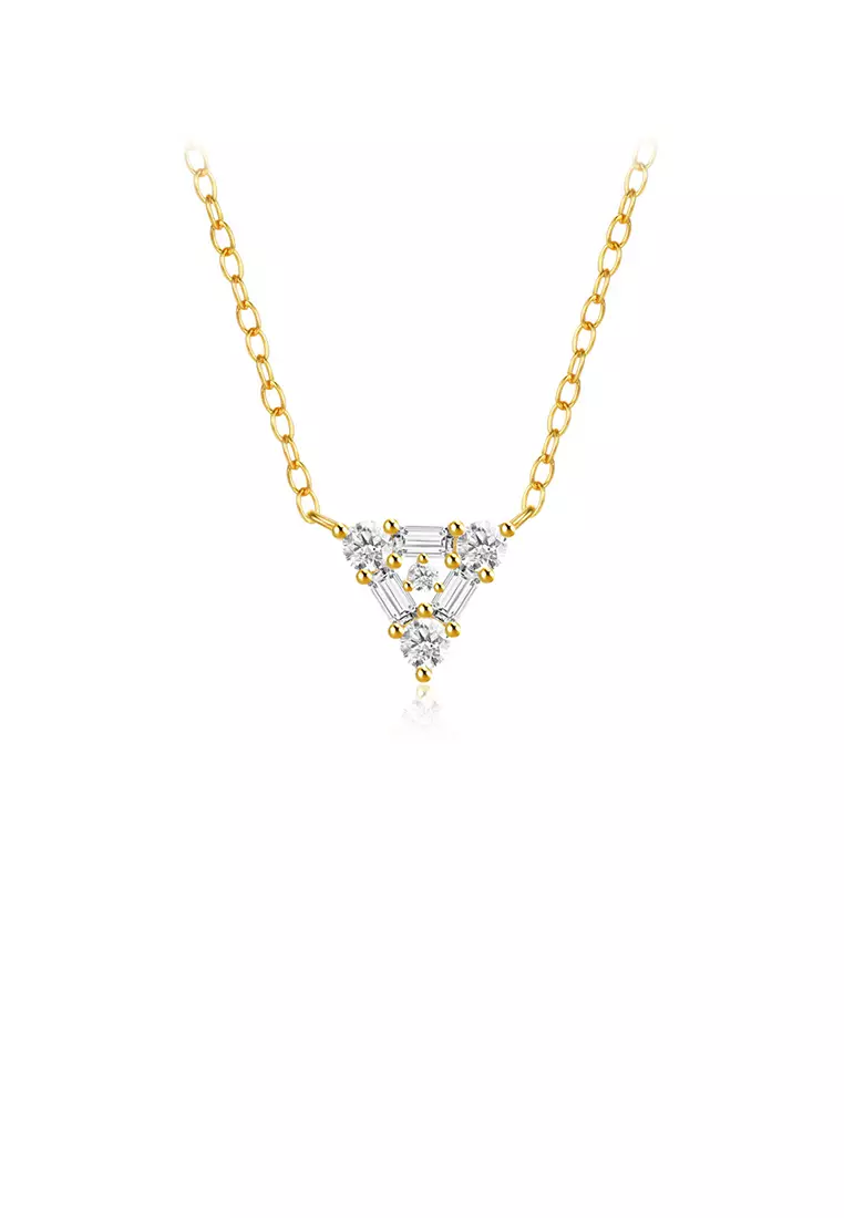 Buy Mooclife 925 Sterling Silver Plated Gold Simple and Fashion