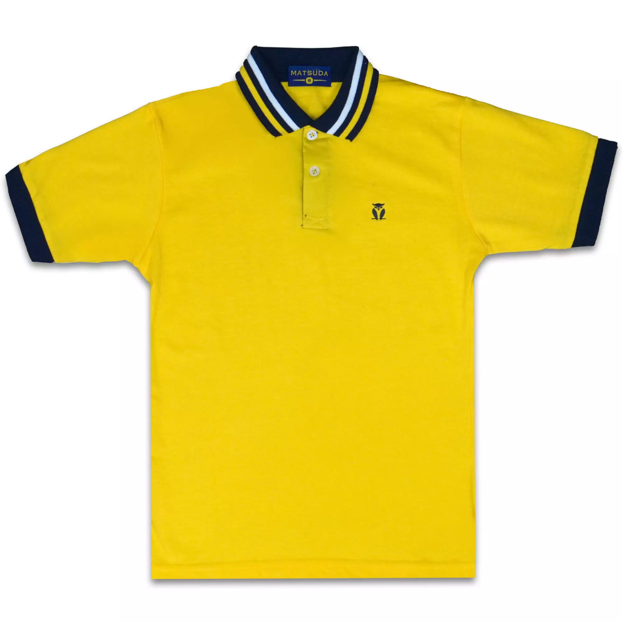 Matsuda baju kaos polo anak laki laki katun umur 2-12 Toby Yellow