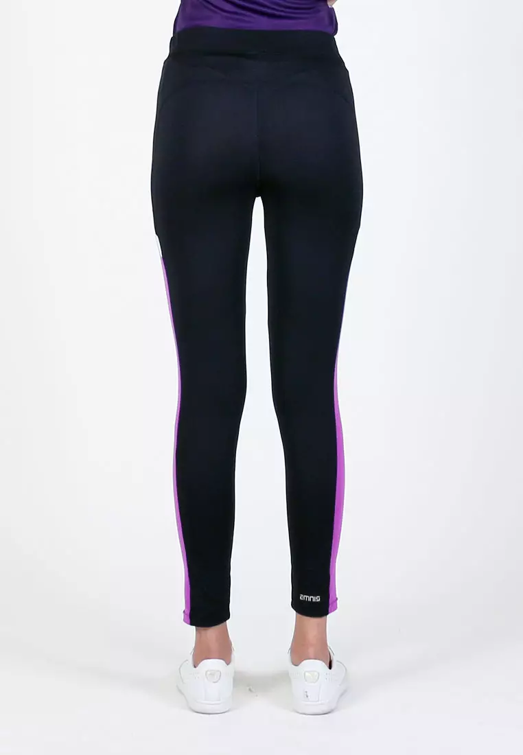 Women Flex Legging (Black/Purple)