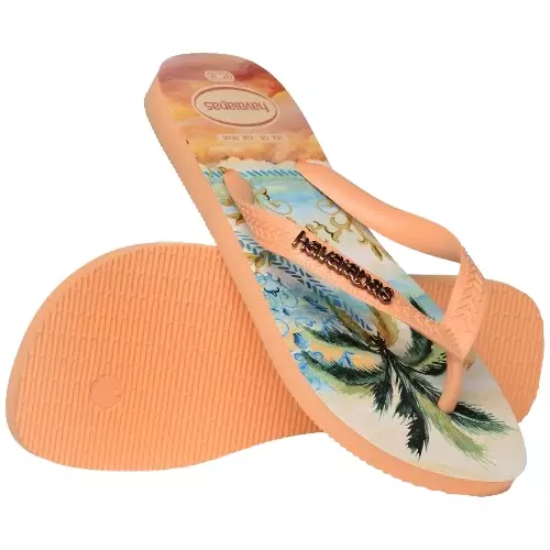 Orange Havaianas Tong Homme Brasil Logo Tong Brasil Logo Orange - Main Image