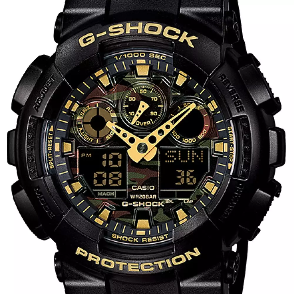 Casio G-Shock Camouflage Original Jam Tangan Pria GA-100CF-1A9DR Waterproof