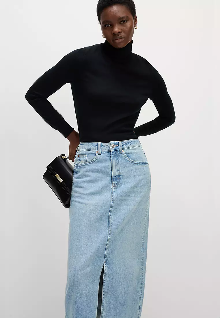 Denim Midi Skirt