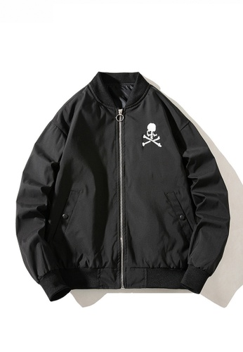 HAPPY FRIDAYS black Skull Embroidered Jacket GXP-C163 2FD1CAA0B65261GS_1
