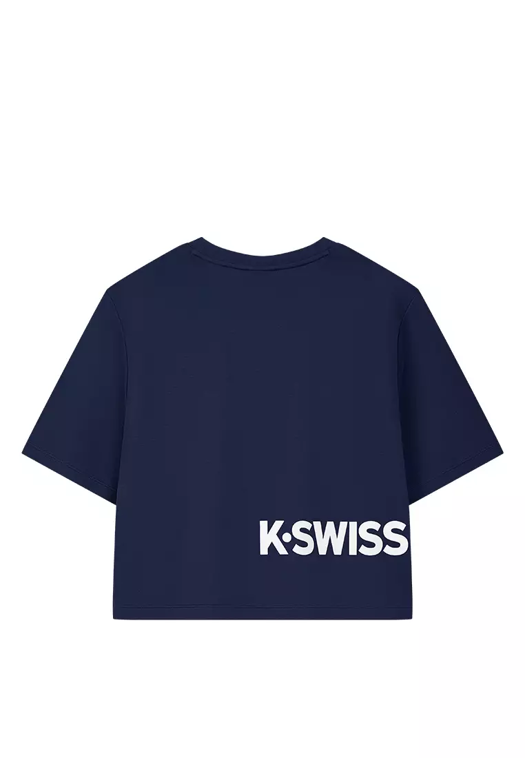 女裝 K-SWISS LOGO 拼色落肩T裇