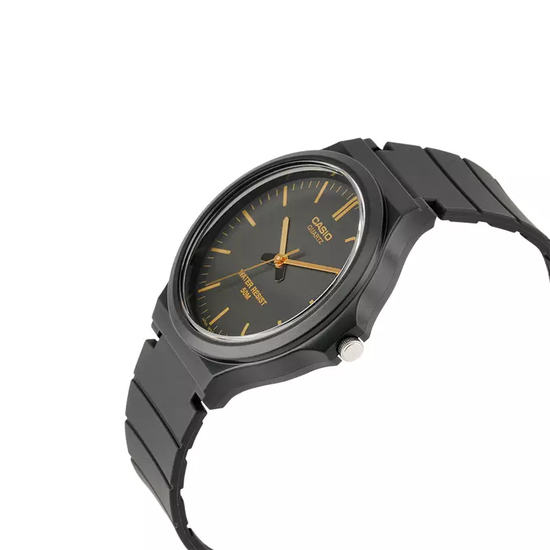 Jam Tangan Pria Casio MW-240-1E2VDF Analog Black Dial Black Resin Strap