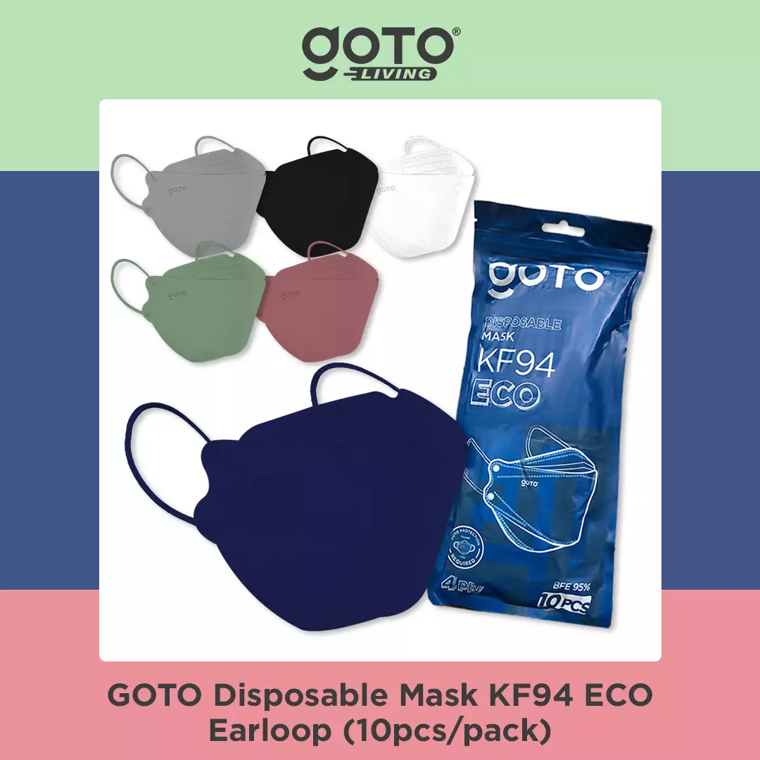 Jual Goto Living Goto Eco Masker KF94 Earloop Face Mask Kesehatan KF94