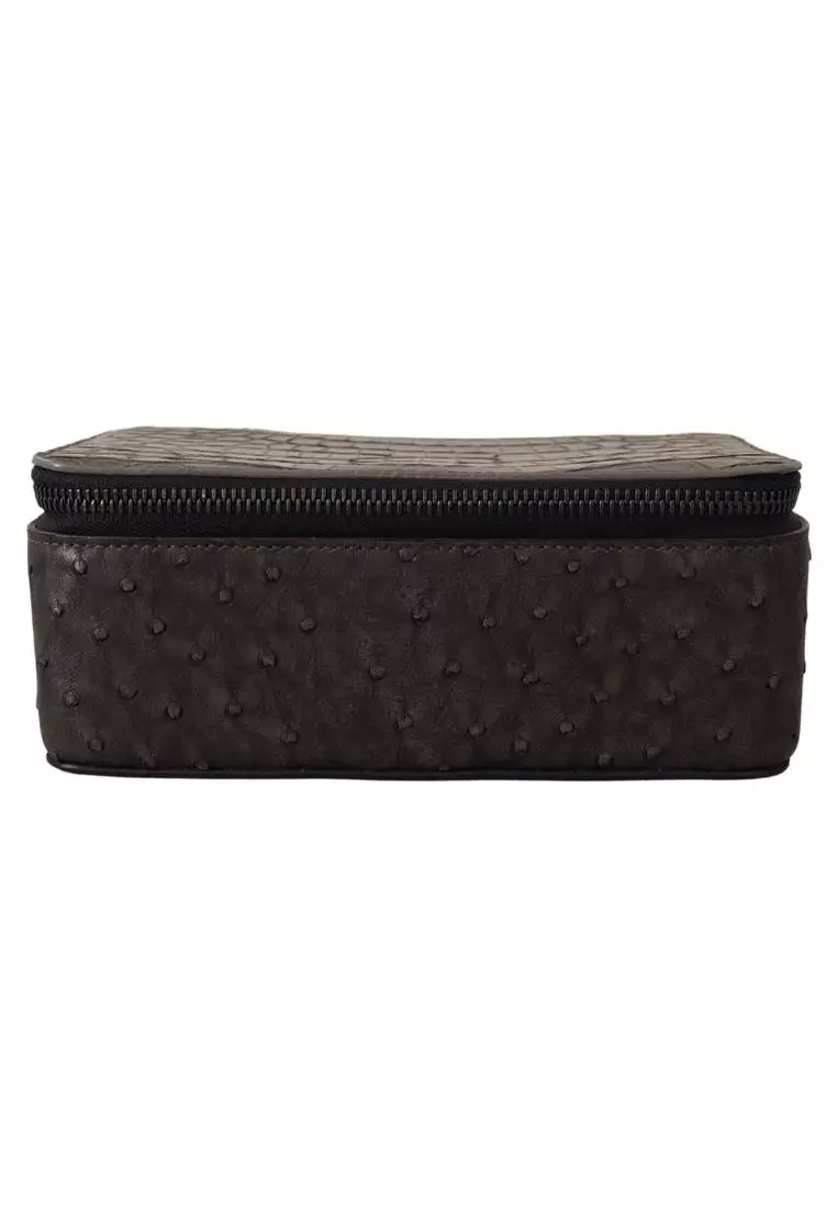 Buy Dolce & Gabbana Dolce & Gabbana Gray Skin Leather Vanity Case 