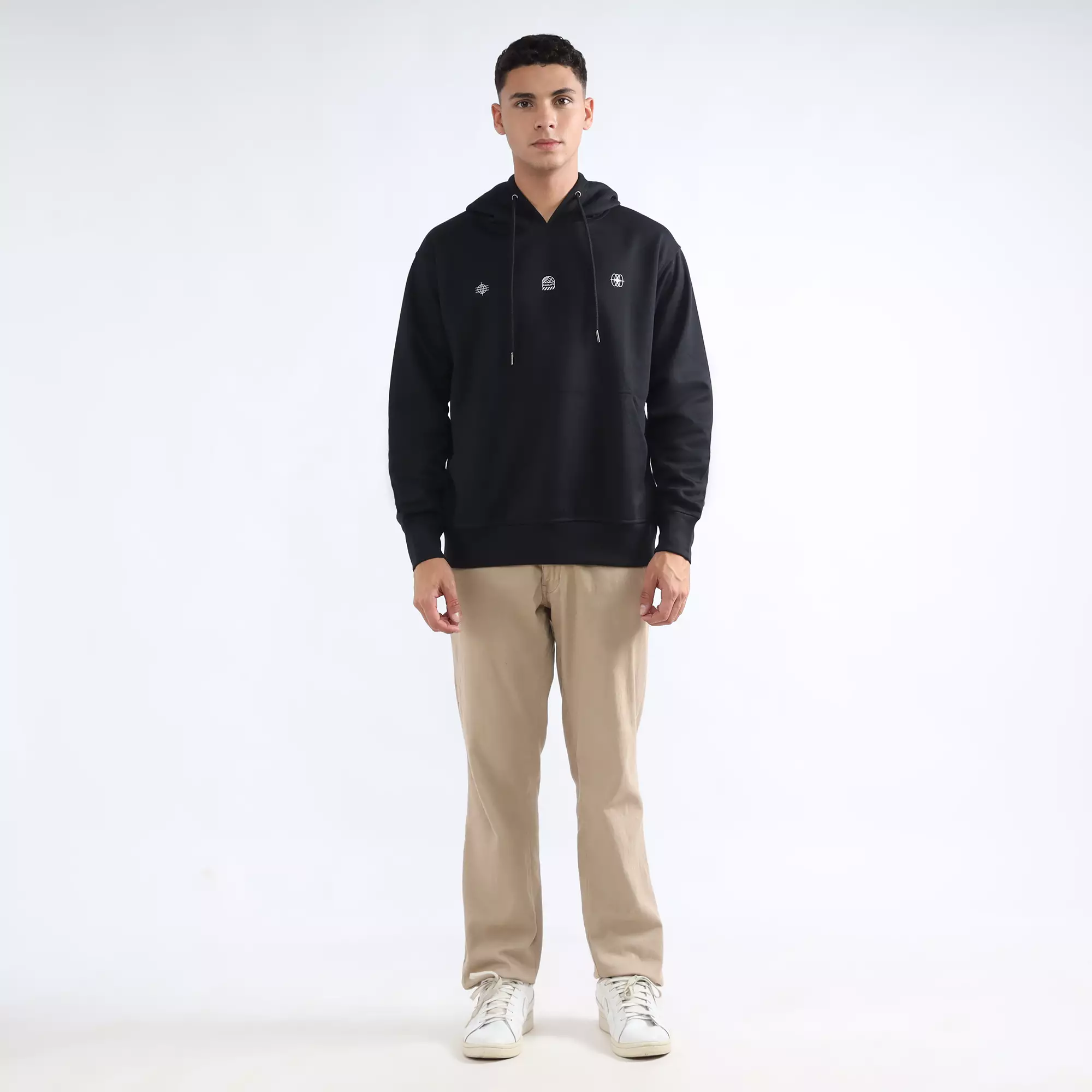 FACILITY by Larusso Work in Progress - Aldric Graphic Hoodie - Jet Black