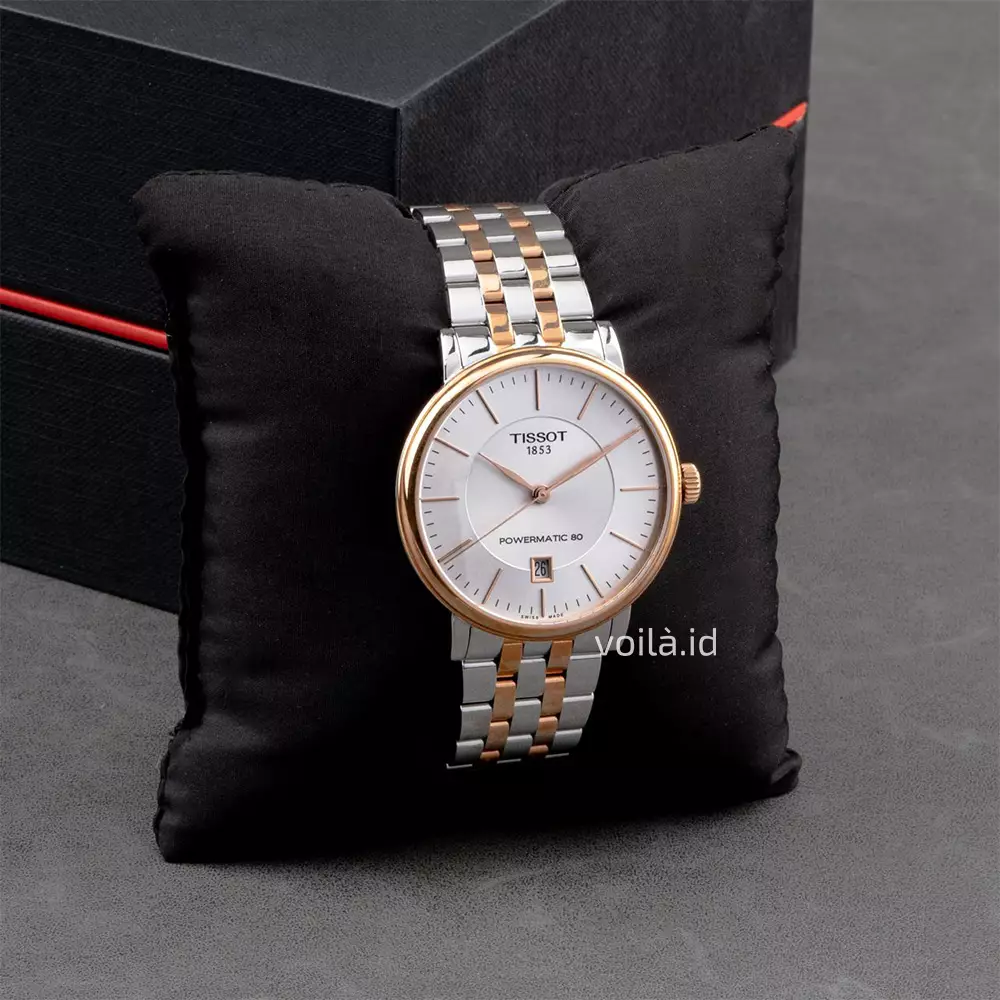 Carson Premium 40 - T122.407.22.031.01 Powermatic 80 Steel Rose Gold