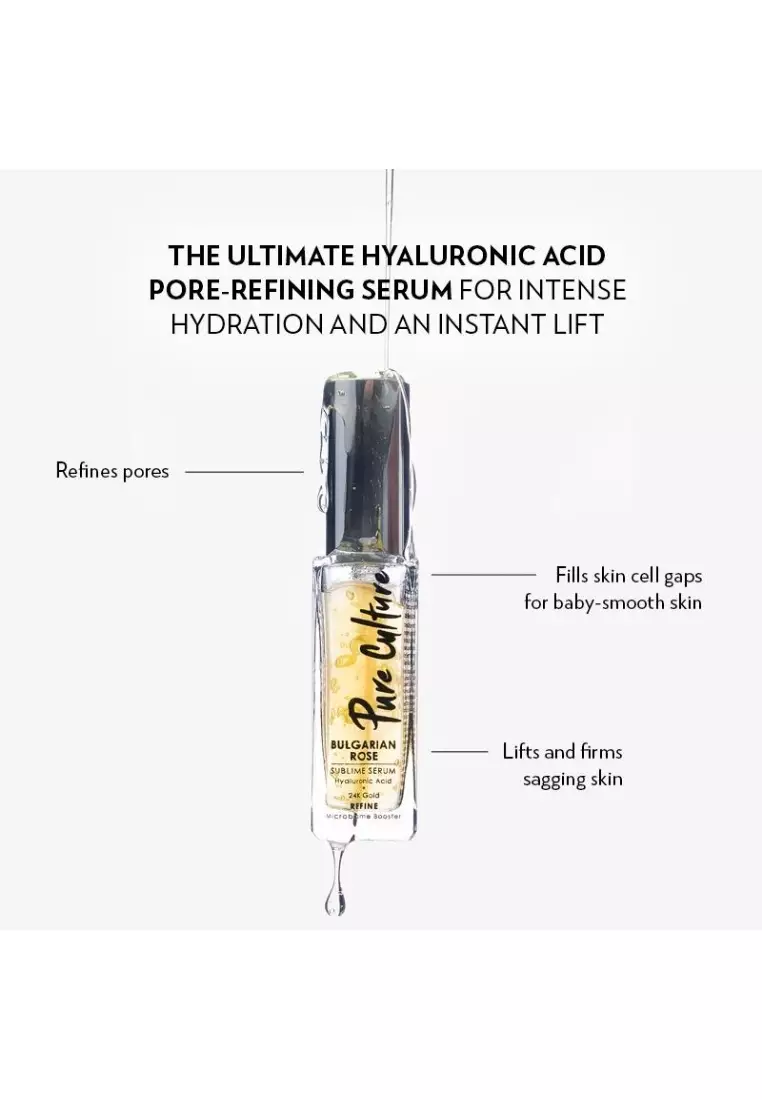 Bulgarian Rose Sublime Serum 30ML | Anti-aging Serum | Hyaluronic Acid + 24K Gold | For Dry Skin