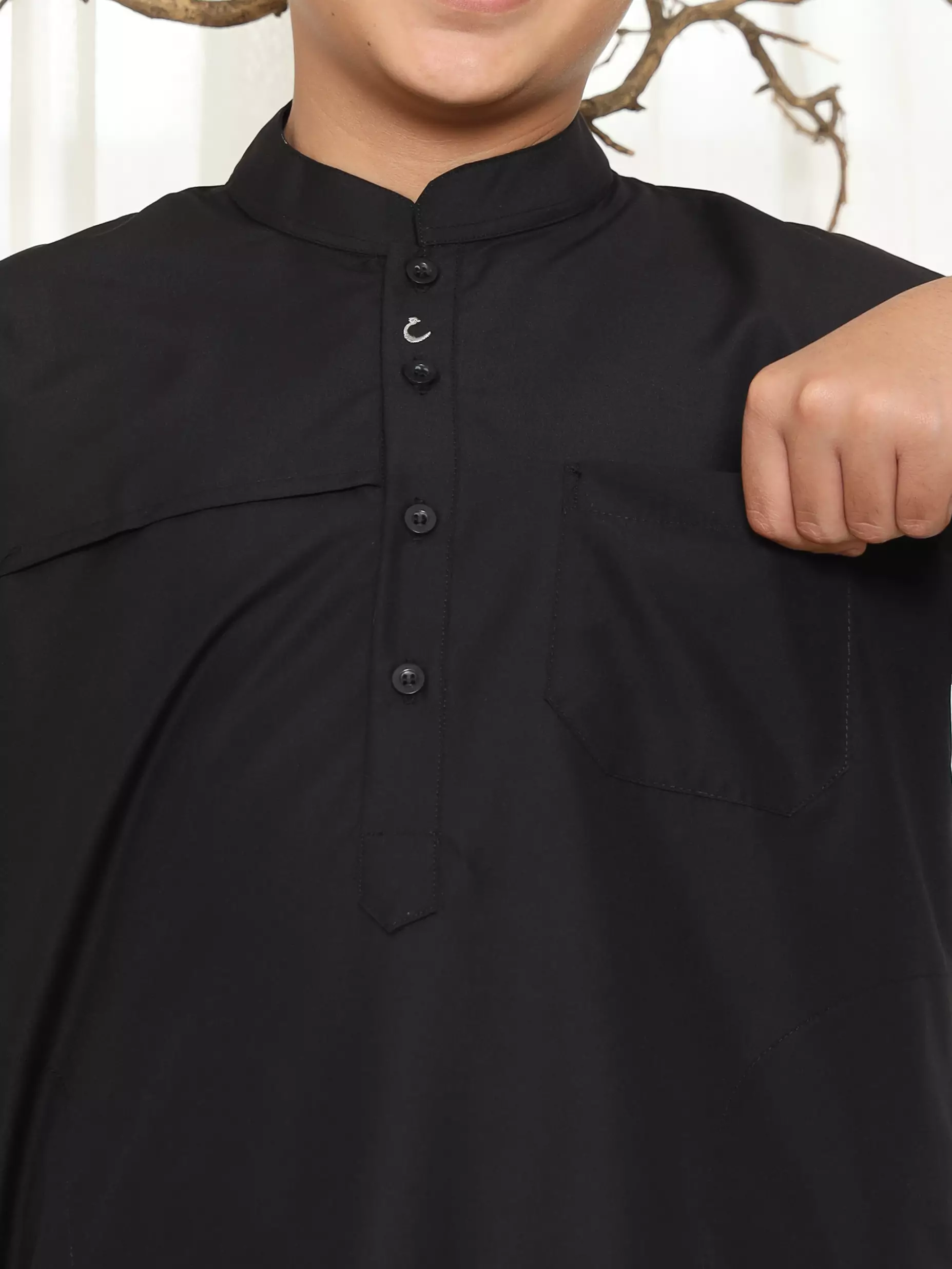 Setelan Baju Koko Pakistan Kurta Couple Anak PKA 10 Black