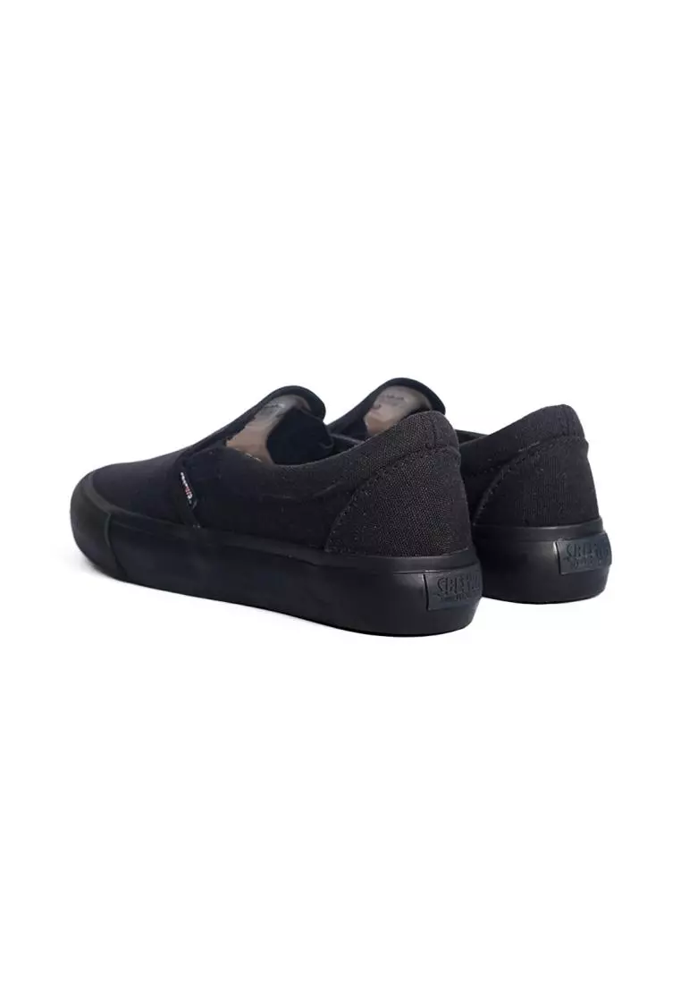 Saba Vintage Slip On All Black