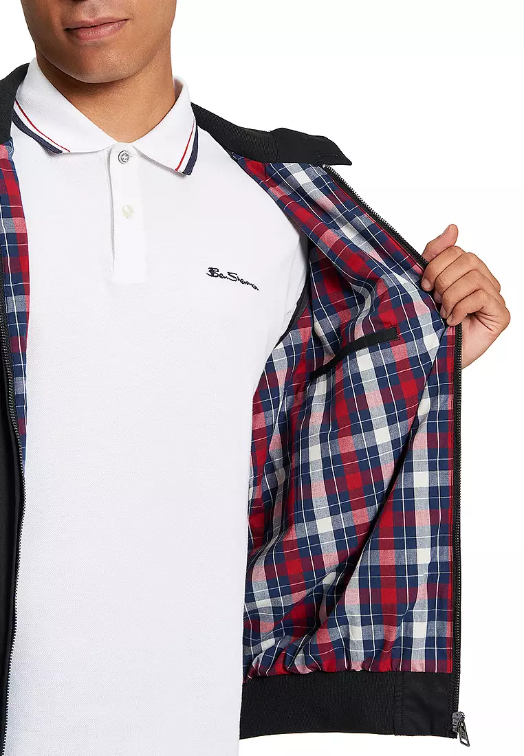 Signature Check Lined Harrington Jacket