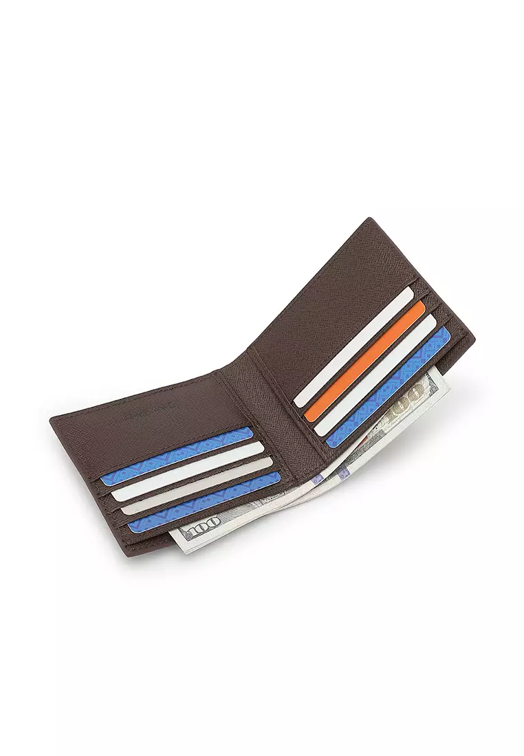 Men's Genuine Leather RFID Blocking Wallet  (Dompet Pria Kulit Genuine RFID Blocking) - Cokelat
