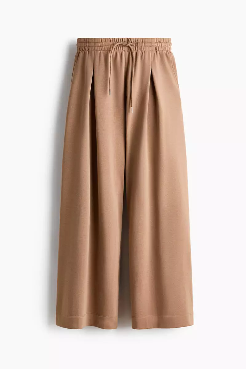 Pleat-detail drawstring trousers