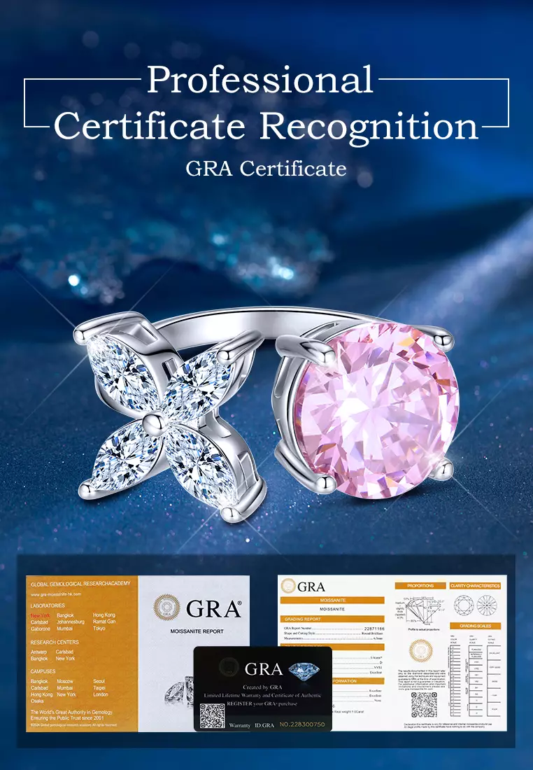 Cincin Wanita Perhiasan Berlian Fashion Cincin Giwang Cewek Original Rings Sertifikat GRA