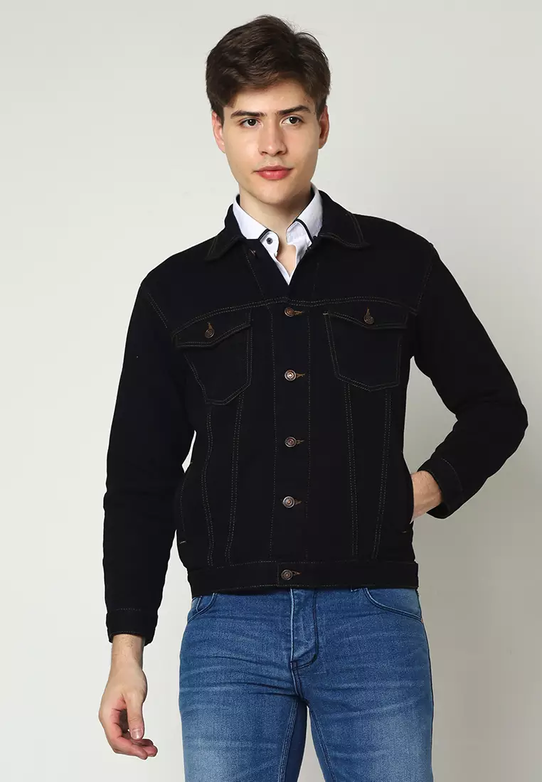Jaket Denim Pria Safir Black 192501