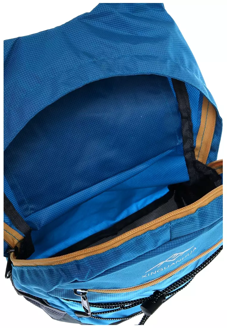 Dermash Backpack Travel Tas Gunung Lipat Waterproof 17L Large Capacity Material Polyester ORIGINAL - Blue