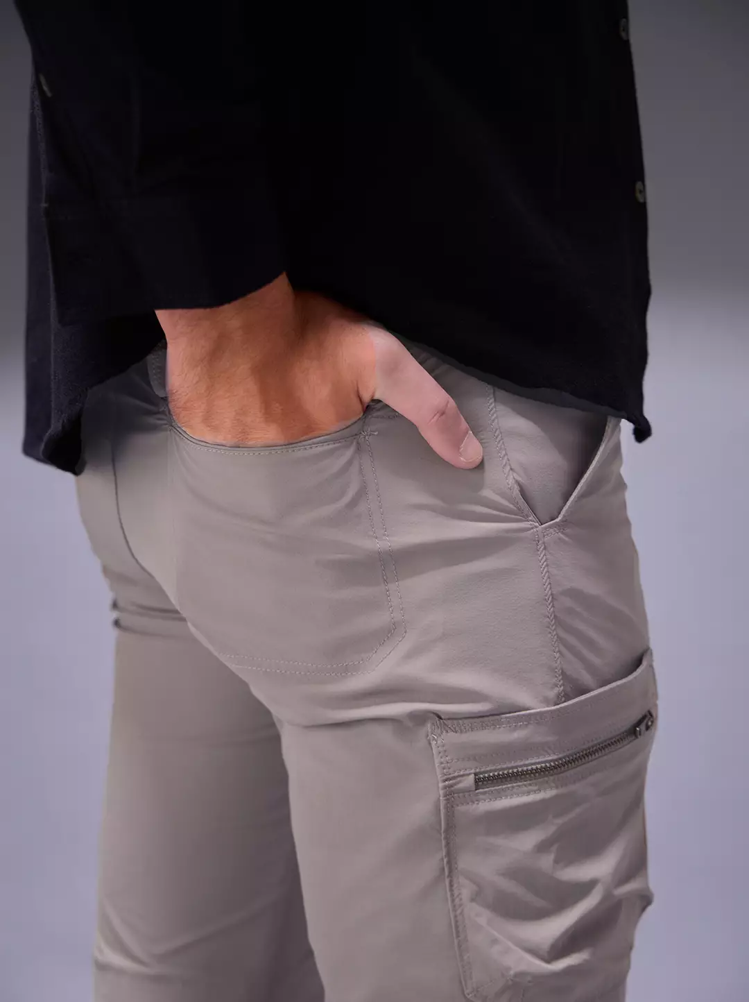 Oxcon Long Pants Cargo 4 WayStretch Nylon Cotton Smoke Grey