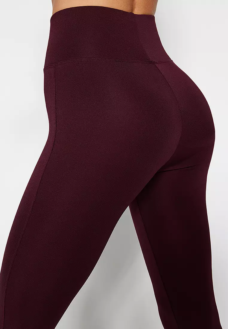 Wide Waist Elastic Extra Compression Full Length Sports Leggings