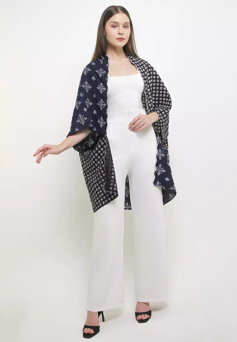 Outer Cardigan Atasan Batik Muslim Wanita Binar Aruna Embro