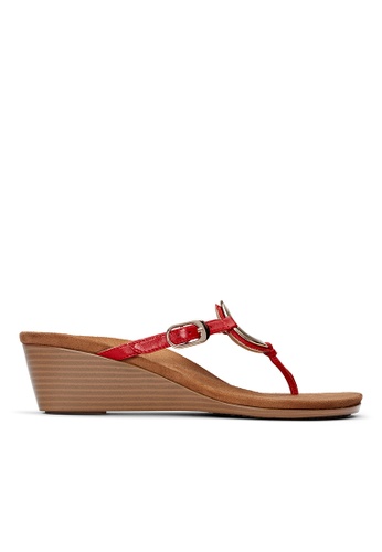 Vionic red Orchid Wedge Toe Post Sandal 764D3SHF6368C1GS_1
