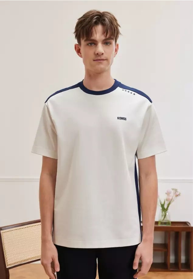 MEN'S K-SWISS LOGO COLOR-BLOCK T-SHIRT