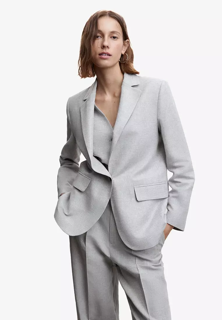Buy Mango Linen Blazer Suit 2025 Online ZALORA Philippines