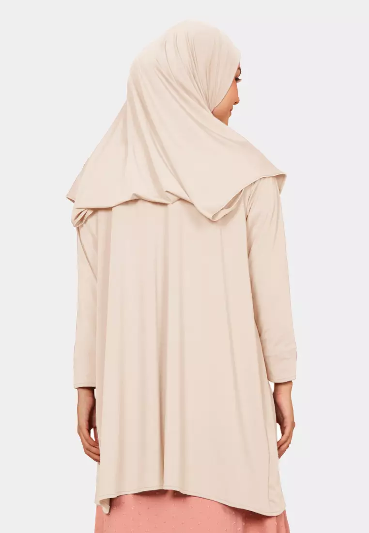 Zelena - Lyora Hijab Outer | Cardigan Bergo Kerudung Wanita - Blush Beige