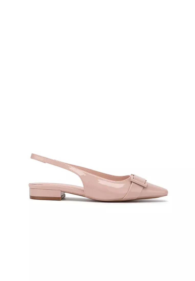 SPRAY BUCKLED WITH SLINGBACK PUMP